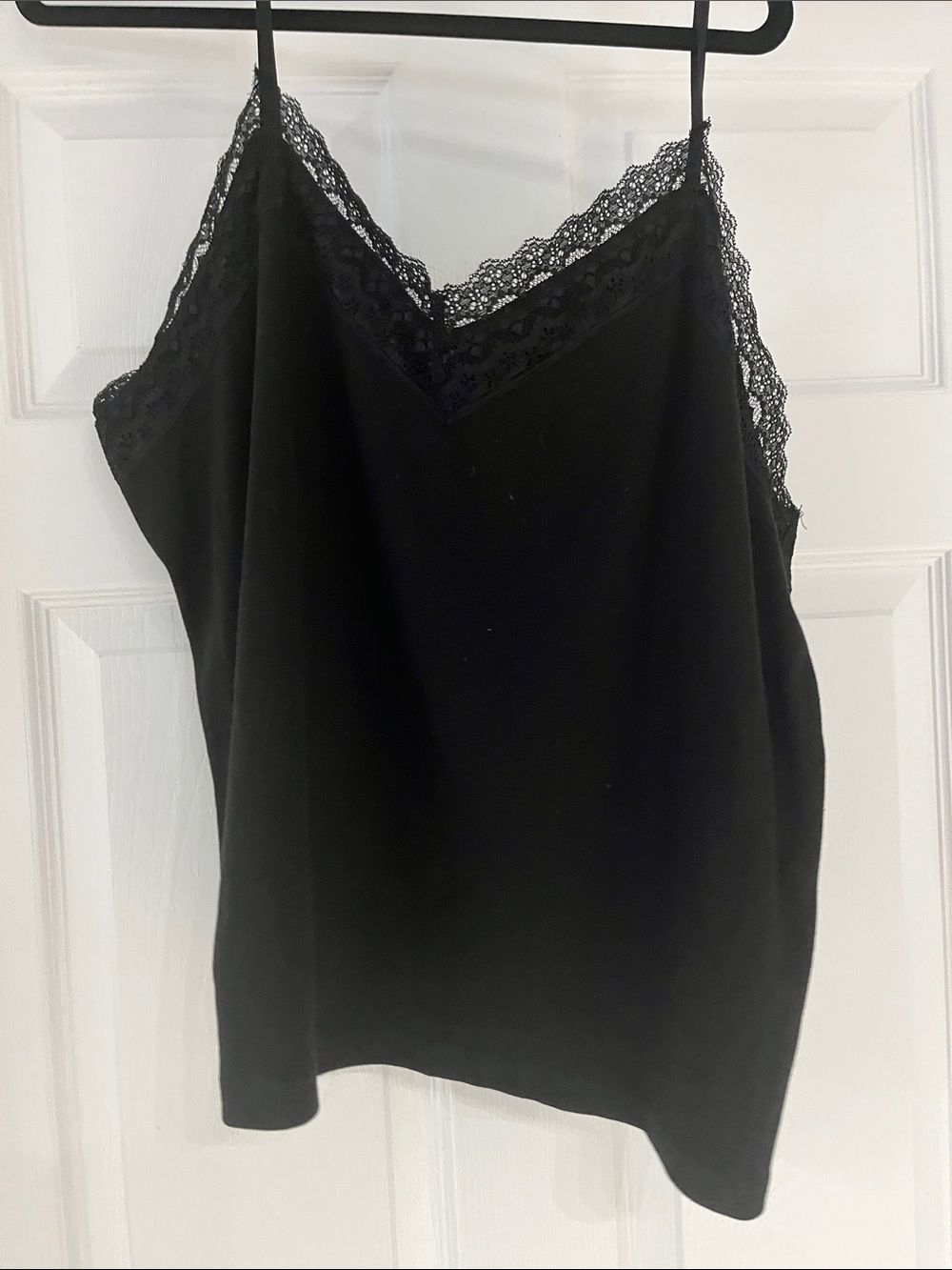 3/$15 Black Lace Trim Camisole Top - Women
